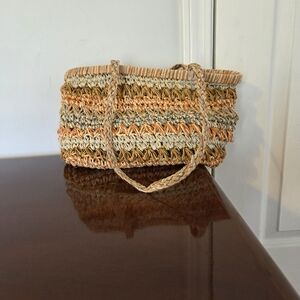 Peach and cream purse